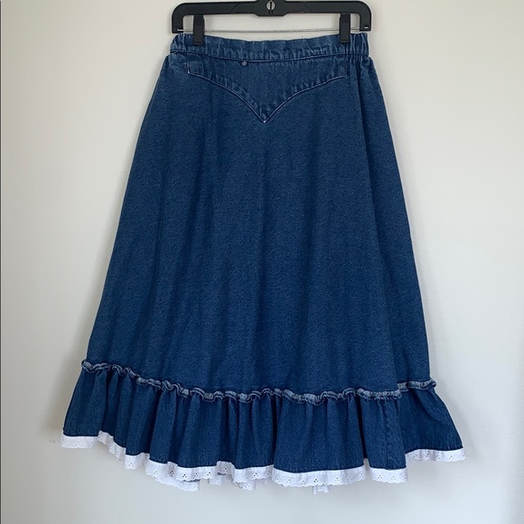 Rockmount Ranch Wear Dresses & Skirts - Vintage 70’s Rockmount Ranch Wear Denim Western Skirt